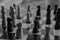 Dark and dreadful chess battle expecting to lose and suffer a bi