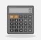 Dark electronic calculator in flat style. Pocket calculators for finance, business.  vector illustration