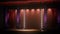 Dark empty stage with spot lights. Comedy, Standup, cabaret, night club stage 3d render