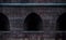 Dark facade brickwork window