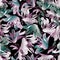 Dark floral background. Multicolored flowers on a black background. Endless texture for fabric, wallpaper, tile, paper