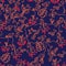 Dark floral seamless pattern