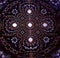 Dark flower mandala fractal with glowing details