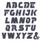 Dark font alphabet - simple capital letters