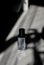 Dark glass perfume bottle