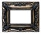 Dark gold baroque picture frame isolated white background