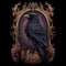 Dark goth raven Tshirt print