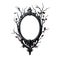 Dark Gothic Fantasy Ornate Picture Swirl Frame on transparent background. Ai generative.