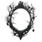 Dark Gothic Fantasy Ornate Picture Swirl Frame on transparent background. Ai generative.