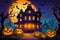 dark and gothic splendor of Halloween haunted house