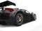 Dark gray racing supercar - tail view