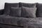 Dark gray soft sofa