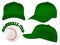 Dark green baseball cap set