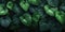 Dark green betel leaves dramatic photo effect background, realism, realistic, hyper realistic. Generative AI weber.
