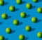 Dark green lime on a blue background. Conceptual modern pattern