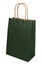 Dark green paper market bag ecological isolated on the white background