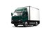 Dark green small box truck