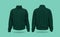 Dark green tracksuit top mock up