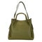 Dark green women bag with long handles