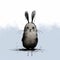 Dark And Gritty Rabbit Illustration: Surrealistic Realism In Cute Cartoon Style