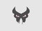 Dark, grunge, abstract devil icon