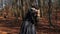 Dark Haired Woman In Spraying Muddy Water In Jar