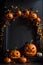 Dark Halloween Border Pumpkin Eerie Border Pumpkin Illustration,