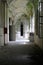 Dark hallway in abandoned psychiatric hospital