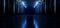 Dark Hallway Columns Parking Concrete Cement Stone Pillars Corridor Hall Tunnel Underground Sci Fi Futuristic  Neon Circle Blue