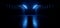 Dark Hallway Columns Parking Concrete Cement Stone Pillars Corridor Hall Tunnel Underground Sci Fi Futuristic  Neon Circle Blue