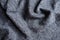 Dark heather blue wool in soft folds