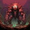 Dark And Intricate Snes Jrpg Boss Enemy Illustration