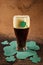 Dark Irish beer for St Patick\'s Day