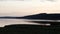 Dark land of wetlands and shoreline over hood canal