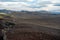 Dark lava desert - great vastness in Iceland highlands.