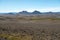 Dark lava desert - great vastness in Iceland highlands.