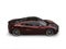 Dark maroon sports concept car - top down side car