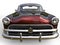 Dark metallic red awesome vintage car - front view closeup shot