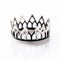 Dark Modernism Royal Crown Ring - Silver And Aluminum