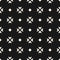 Dark monochrome gothic vector seamless pattern with small crosses, diamonds