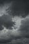 Dark monsoon clouds seen from the ground