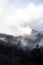 Dark and moody image of mountain range