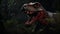 Dark Nature: Suspicious T-rex In Unreal Engine Rendered Portrait