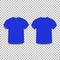 Dark navy blue, men`s t-shirt template v-neck front and back side views.