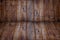 Dark old wooden background, lacquered wooden surface,