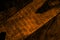 Dark orange color abandoned old wooden plank with grunge texture for background