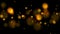 Dark orange glowing bokeh lights video animation