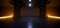 Dark Orange Laser Light Glowing Sci Fi Futuristic Bomb Shelter Studio basement Concrete Rough Asphalt Parking Underground Hallway