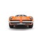 Dark orange vintage race fast car - front view