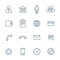 Dark outline various social network icons set